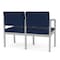 Lesro Lenox 2 Seat Tandem Seating W/ Arm, 43.5 in W 24.5 in L 32 in H LS2103 - alternate 2